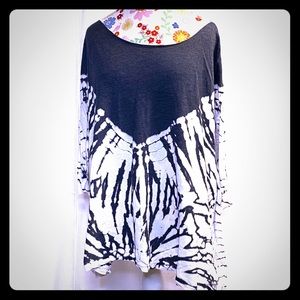 Free People Tie Dye V-Neck Top